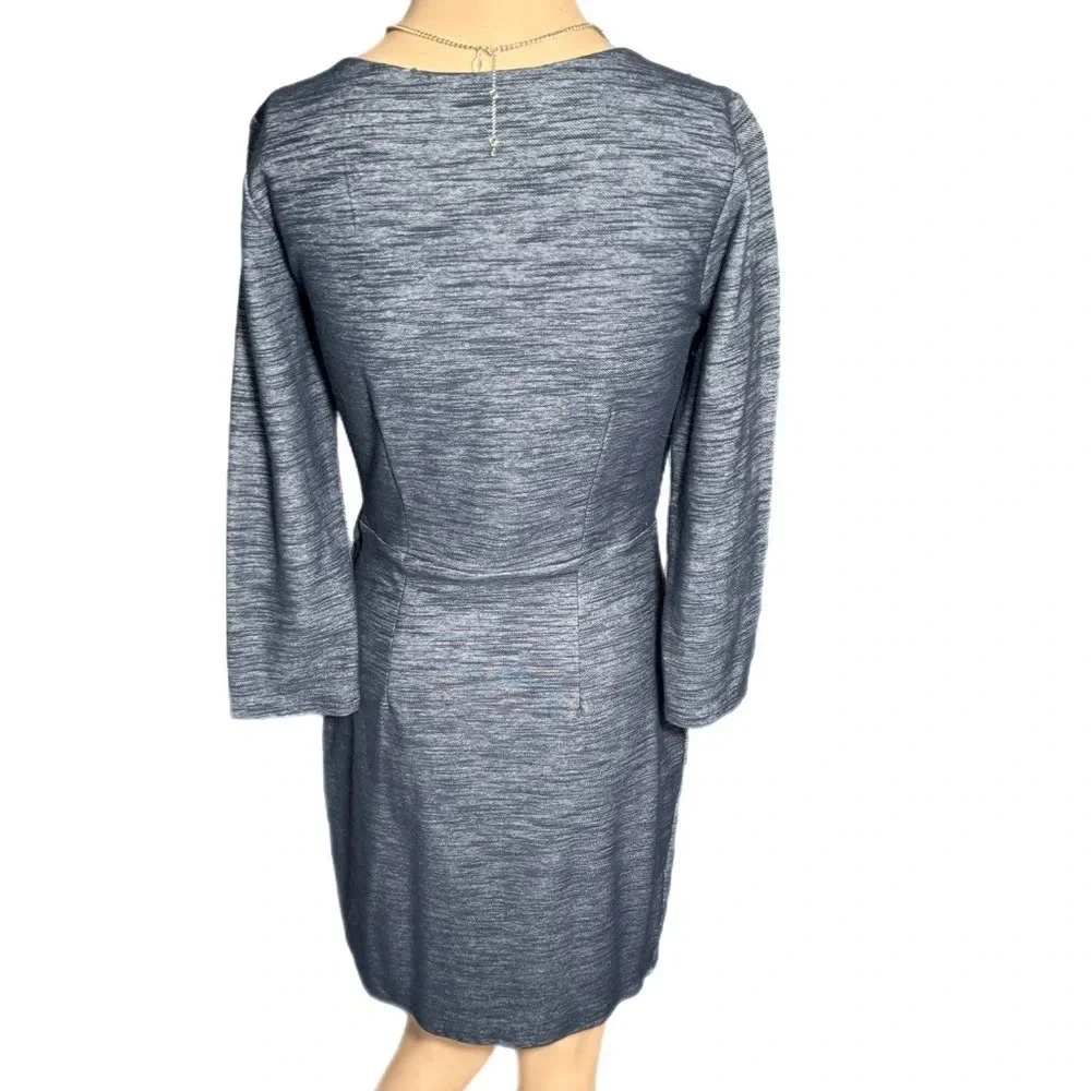 THE LIMITED Faux Wrap Dress Classic Navy Women’s XS V Neck 3/4 Sleeve - Picture 5 of 10